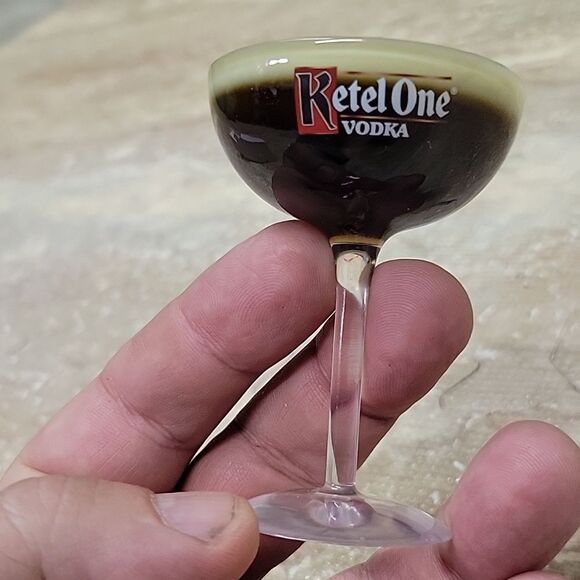 KETEL ONE VODKA HANGUP TOP TOY GLASS ( or TREE TOP ) 2" X 3" LONG. - Picture 3 of 6
